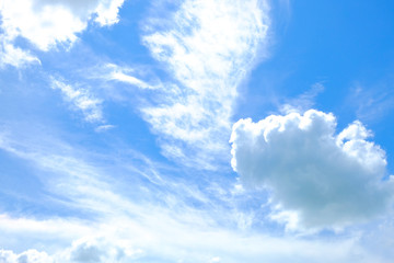 Naklejka na ściany i meble clouds in the blue sky background.