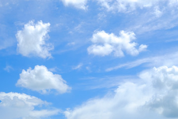 Fototapeta na wymiar clouds in the blue sky background.