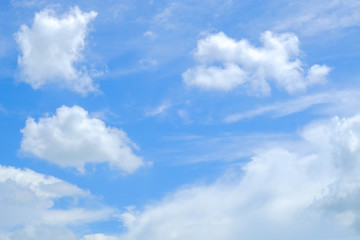 Fototapeta na wymiar clouds in the blue sky background.