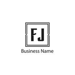 Initial Letter FJ Logo Template Design