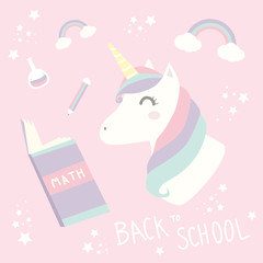 Cute adorable pastel unicorn background wallpaper