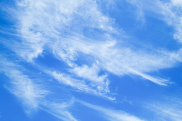 clouds in the blue sky background.