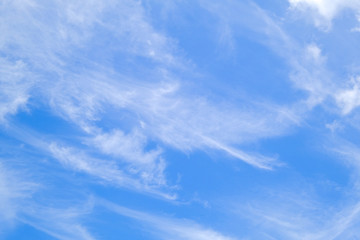 clouds in the blue sky background.