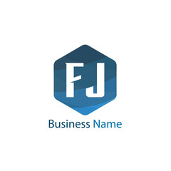 Initial Letter FJ Logo Template Design
