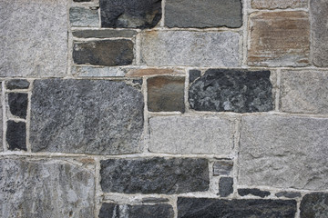 Detail of a gray rock wall