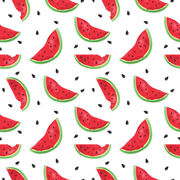 Vector of Watermelon Seamless Pattern