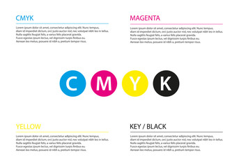 Simple cmyk infographic template, business concept, vector illustration