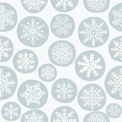Christmas seamless pattern with snowflake