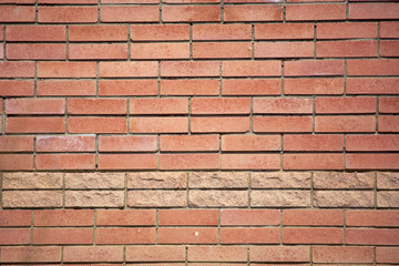 Wall from a red brick as an abstract background