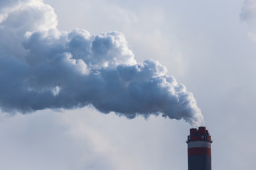 Smoke from the pipes of the factory