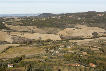 Fototapeta premium Paisaje de la Toscana desde Montepulciano, Italia.