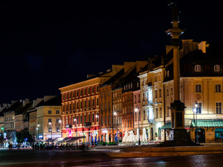 Fototapeta premium Warszawska Starówka Nocą (Old Town in Warsaw)