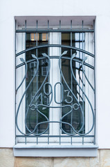 Window in an Old Art Nouveau Building in Tarnów, Poland