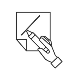 hand holding color crayon paint paper