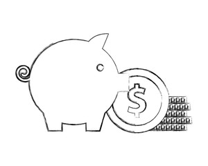 piggy bank stack coins money invest