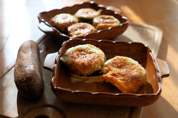 baked mushrooms champignons with cheese