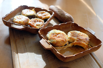 baked mushrooms with cheese