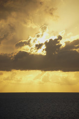sunset over ocean 