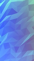 Abstract triangle geometrical blue background. Geometric origami style with gradient. 3D illustration