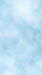 Background of abstract white color smoke isolated on blue color background. The wall of white fog. 3D illustration