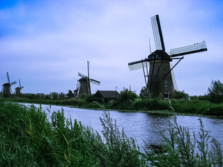 Fototapeta premium Two Dutch Windmills