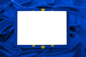 flag with a frame and a clean place in the center for text