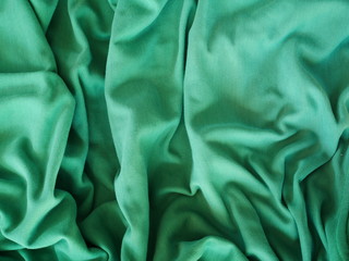 green silk fabric background