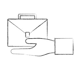 hand holding briefcase document