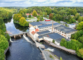 Fototapeta na wymiar Hydroelectric water plant in Svangsta, Sweden