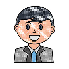 business man character cartoon portrait