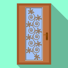 Vector design of door and front logo. Collection of door and wooden stock vector illustration.