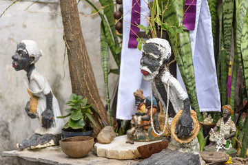 Religious altar of Umbanda, religion of African origin popular in Brazil