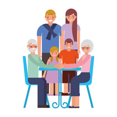 group of family members characters