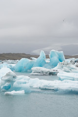 Gletscherlagune Jökulsárlón am Fuß des Vatnajökull, Island