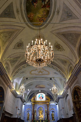 Nef baroque de l'église de l'Annonciation à Corte en Corse