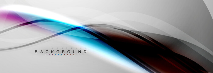 Smooth flowing wave motion concept background