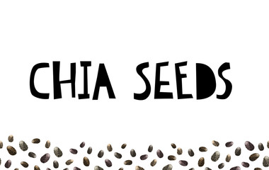 Chia seeds vector background