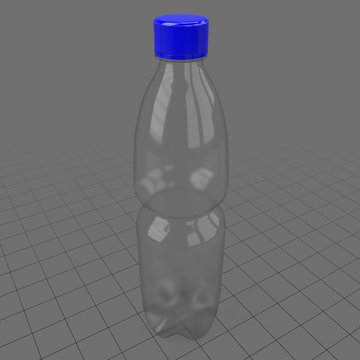 Small empty plastic bottle