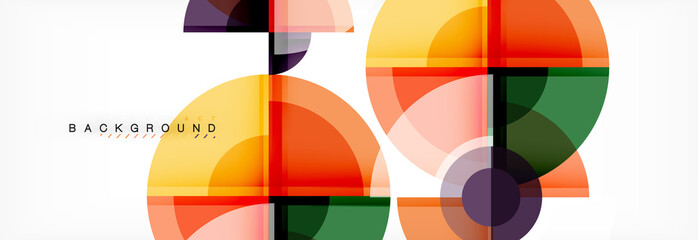 Abstract background bright circles geometric design