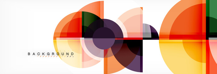 Obraz premium Abstract background bright circles geometric design