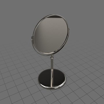 Round tabletop mirror