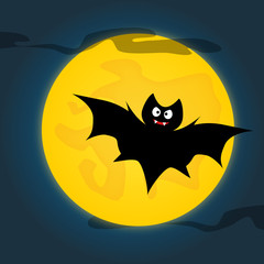 Fledermaus im Mondschein