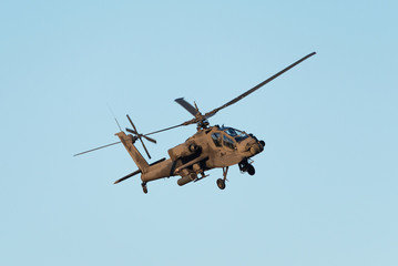 Fototapeta premium An attack helicopter flying