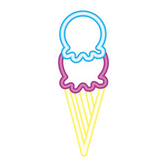 ice cream scoop delicious neon design