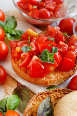 Frisella seasoned with tomatoes and herbs