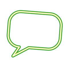 neon speech bubble message communication