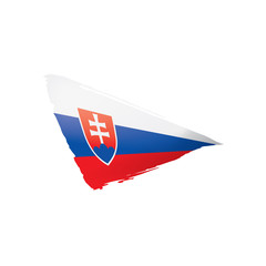 Slovakia flag, vector illustration on a white background.