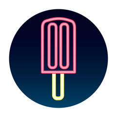 delicious ice cream popsicle neon image