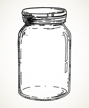 Hand drawn mason jar