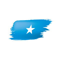 Obraz na płótnie Canvas Somalia flag, vector illustration on a white background.